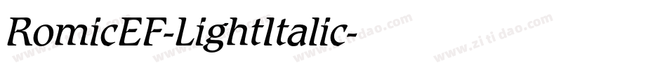 RomicEF-LightItalic字体转换