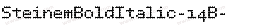 SteinemBoldItalic-14B字体转换