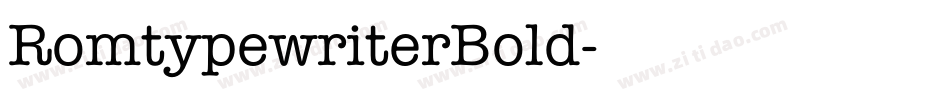 RomtypewriterBold字体转换