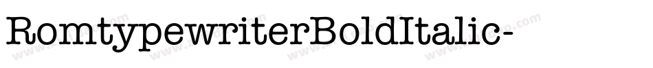 RomtypewriterBoldItalic字体转换