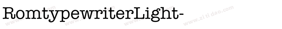RomtypewriterLight字体转换