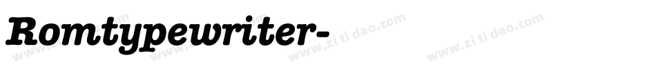 Romtypewriter字体转换