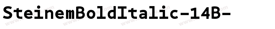 SteinemBoldItalic-14B字体转换