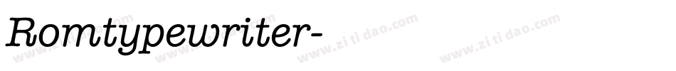 Romtypewriter字体转换