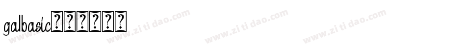galbasic字体转换