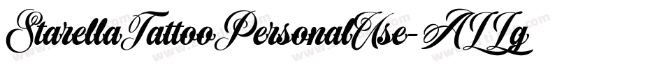 StarellaTattooPersonalUse-ALLgx字体转换 StarellaTattooPersonalUse-ALLgx字体转换