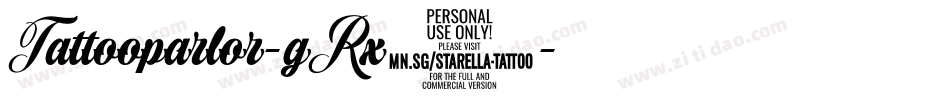 Tattooparlor-gRx4字体转换