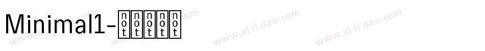 Minimal1字体转换