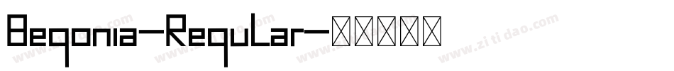Begonia-Regular字体转换