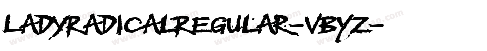 LadyRadicalRegular-VBYz字体转换