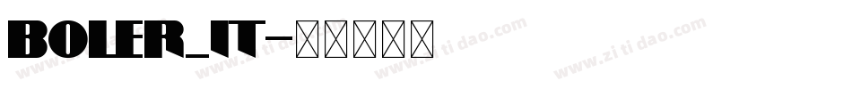 boler_it字体转换
