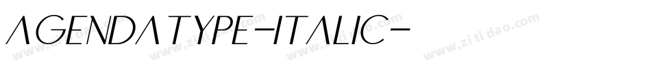 Agendatype-Italic字体转换