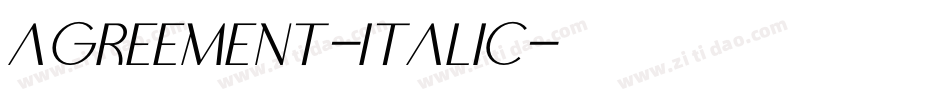Agreement-Italic字体转换
