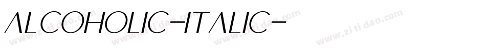 Alcoholic-Italic字体转换