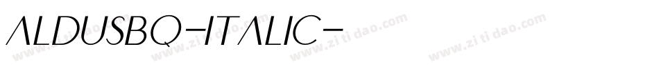 AldusBQ-Italic字体转换