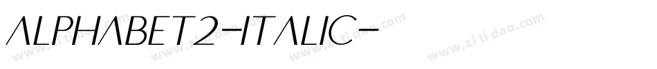 Alphabet2-Italic字体转换