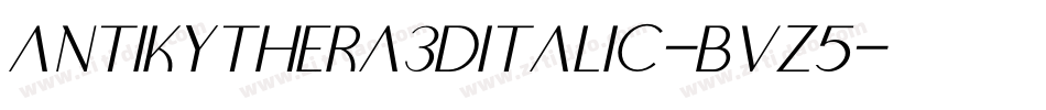 Antikythera3DItalic-Bvz5字体转换