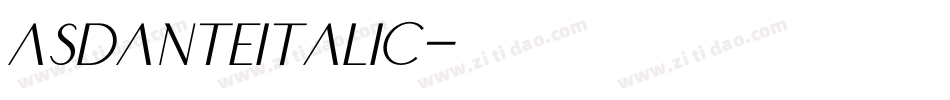 AsdanteItalic字体转换