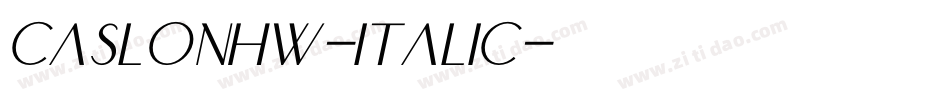 CaslonHW-Italic字体转换