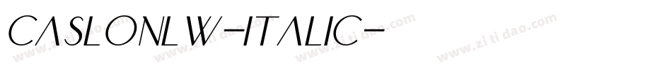 CaslonLW-Italic字体转换