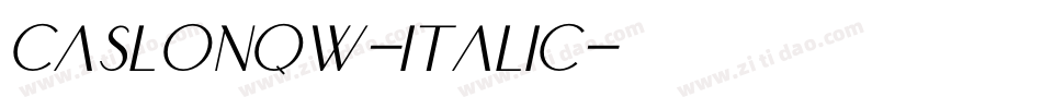 CaslonQW-Italic字体转换