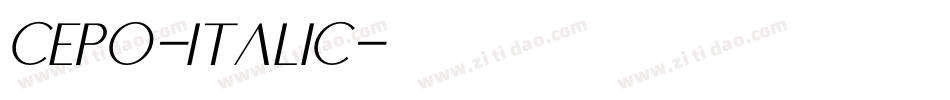 Cepo-Italic字体转换