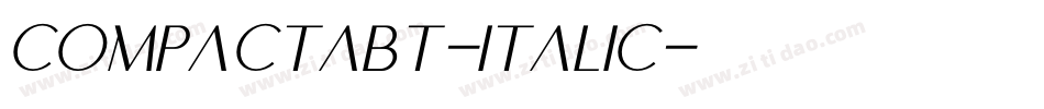 CompactaBT-Italic字体转换