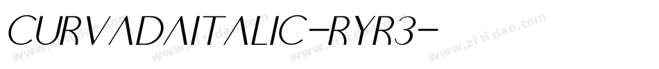 CurvadaItalic-Ryr3字体转换