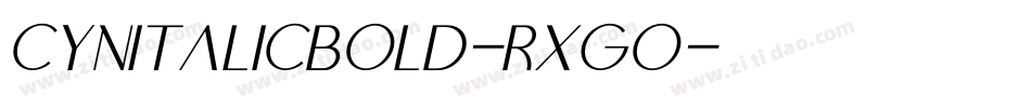 CynItalicBold-rxGO字体转换