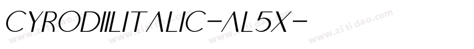 CyrodiilItalic-Al5x字体转换