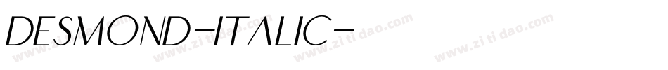 Desmond-Italic字体转换