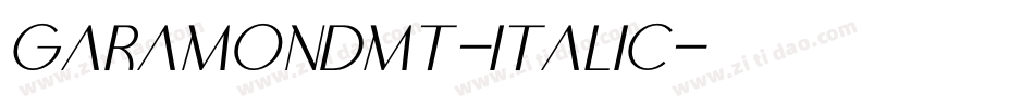 GaramondMT-Italic字体转换