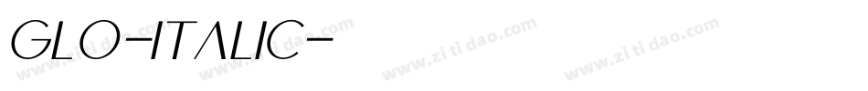Glo-Italic字体转换