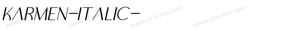 Karmen-Italic字体转换