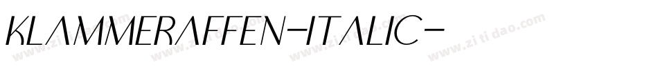 Klammeraffen-Italic字体转换