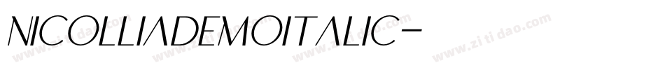 NicolliaDEMOItalic字体转换