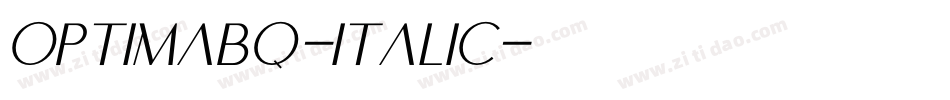 OptimaBQ-Italic字体转换