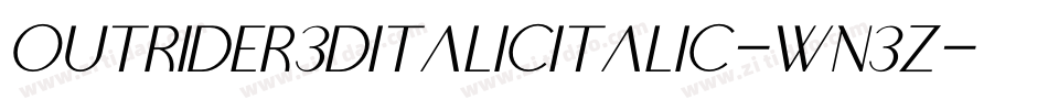 Outrider3DItalicItalic-Wn3z字体转换