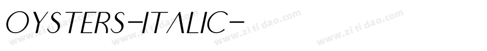 Oysters-Italic字体转换
