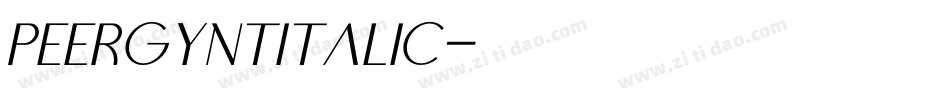 PeerGyntItalic字体转换