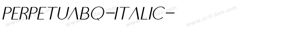 PerpetuaBQ-Italic字体转换