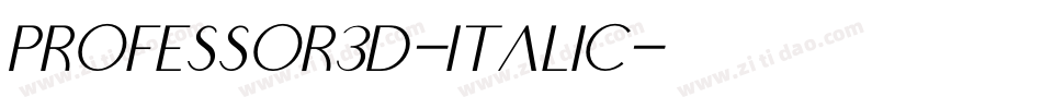 Professor3D-Italic字体转换
