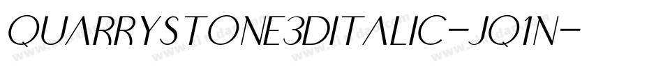 Quarrystone3DItalic-Jq1n字体转换