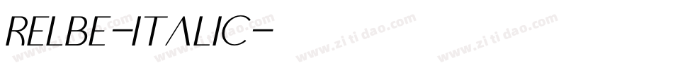 Relbe-Italic字体转换
