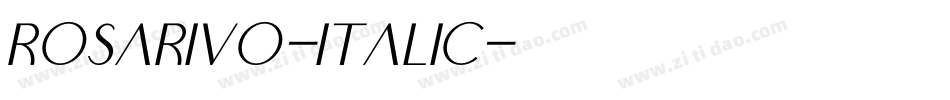 Rosarivo-Italic字体转换