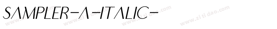 Sampler-A-Italic字体转换