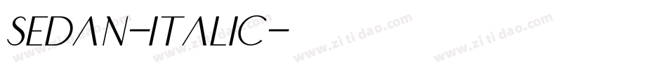 Sedan-Italic字体转换