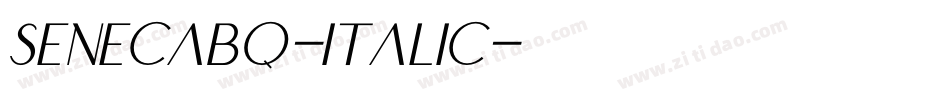 SenecaBQ-Italic字体转换