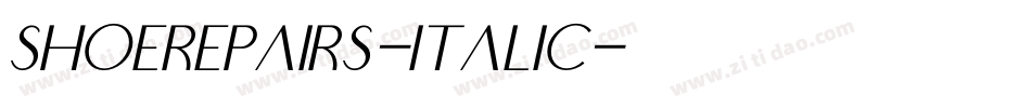 ShoeRepairs-Italic字体转换