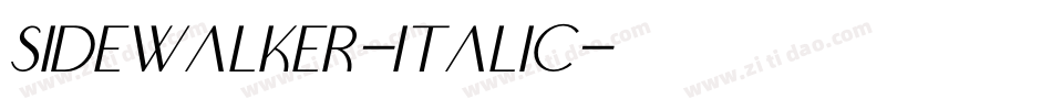 Sidewalker-Italic字体转换